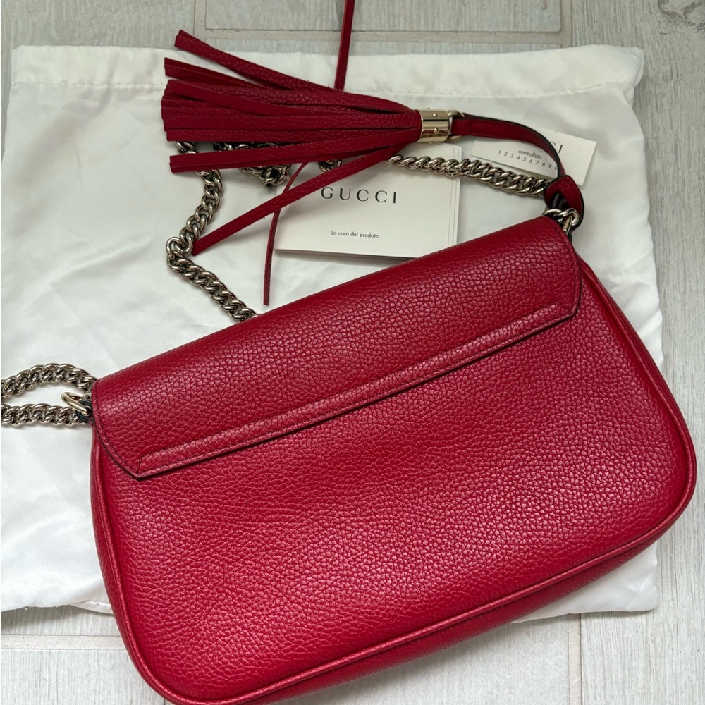 Gucci Red Soho Leather Crossbody Bag - Picture 5 of 8